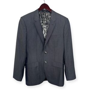 Ted Baker Men’s Blazer 38R Wool Silk Formal Gray Suit Jacket Preppy Sport Coat